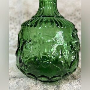 MCM Green Empoli Art Glass Astrology Zodiac Genie Bottle 1960’s ITALY